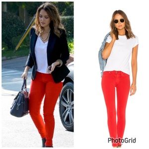 Hudson Red Skinny Jeans 26